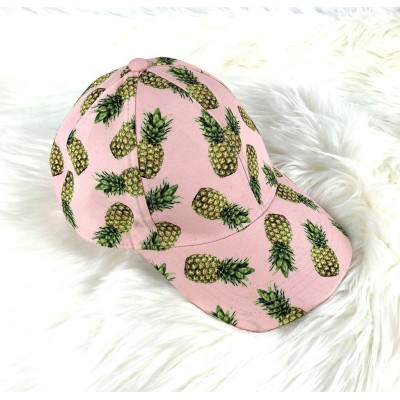 Pink Pineapple Ball Cap Hat / Hook & Loop Fastener Baseball Unisex  eb-59035544